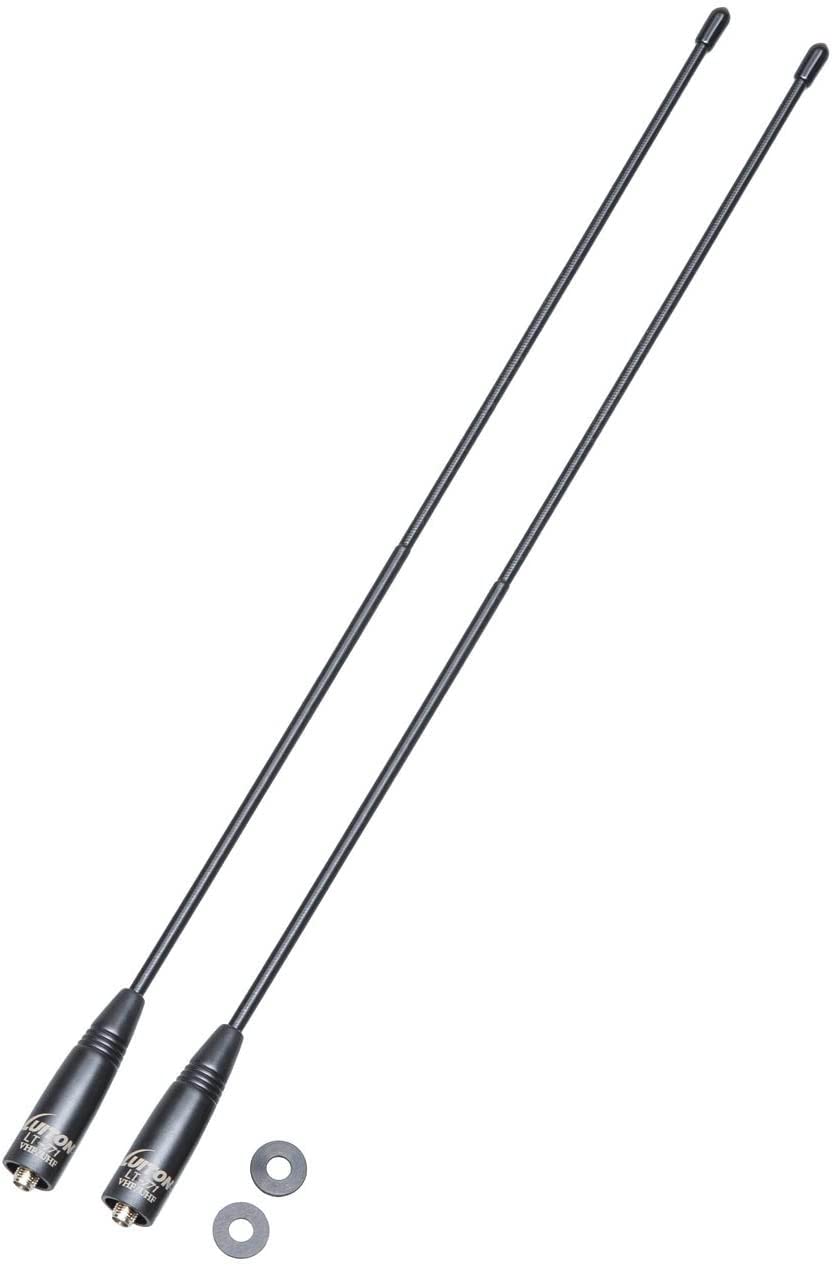[Australia - AusPower] - Walkie Talkie Antenna for Baofeng Antenna Upgrade 15.6-Inch Whip Dual Band UV VHF/UHF 144/430Mhz Antennas SMA-F for UV-5R UV-82 BF-F8HP (2 Pack) 