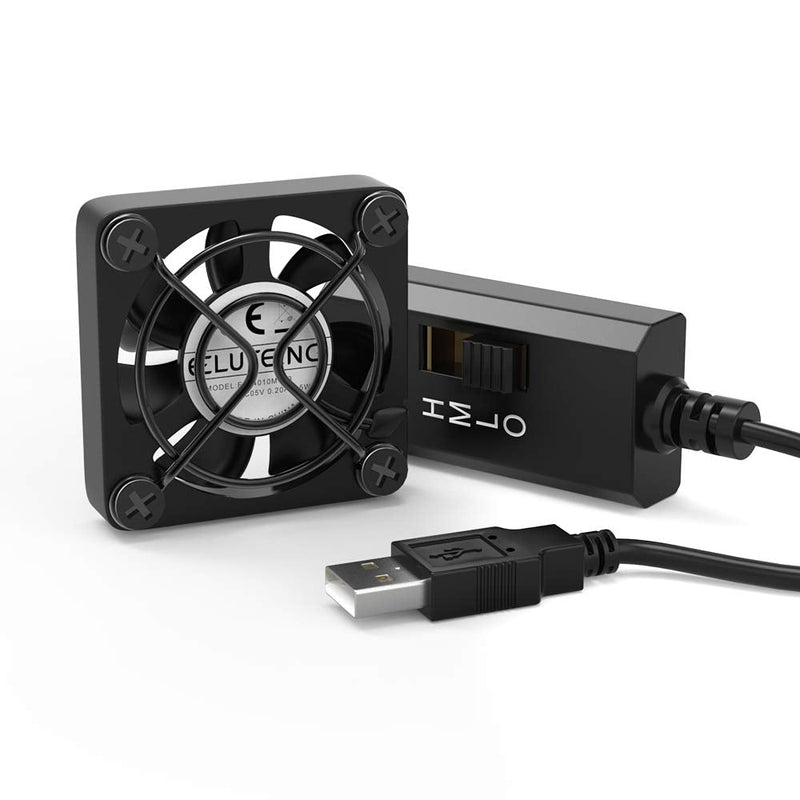 [Australia - AusPower] - ELUTENG 40mm USB Fan with 3 Speed Control USB Ventilator 5V Max 5300RPM High Flow VR Cooling Fan Compatible for Receiver DVR Playstation Xbox Computer Cabinet Cooling 40mm USB Speed Fan 