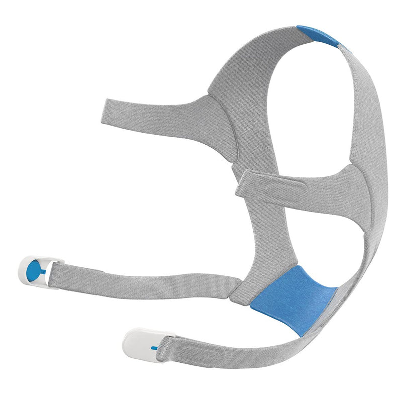 [Australia - AusPower] - ResMed AirFit/AirTouch N20 Headgear - Replacement Headgear - Features Magnetic Headgear Clips - Standard, Blue 