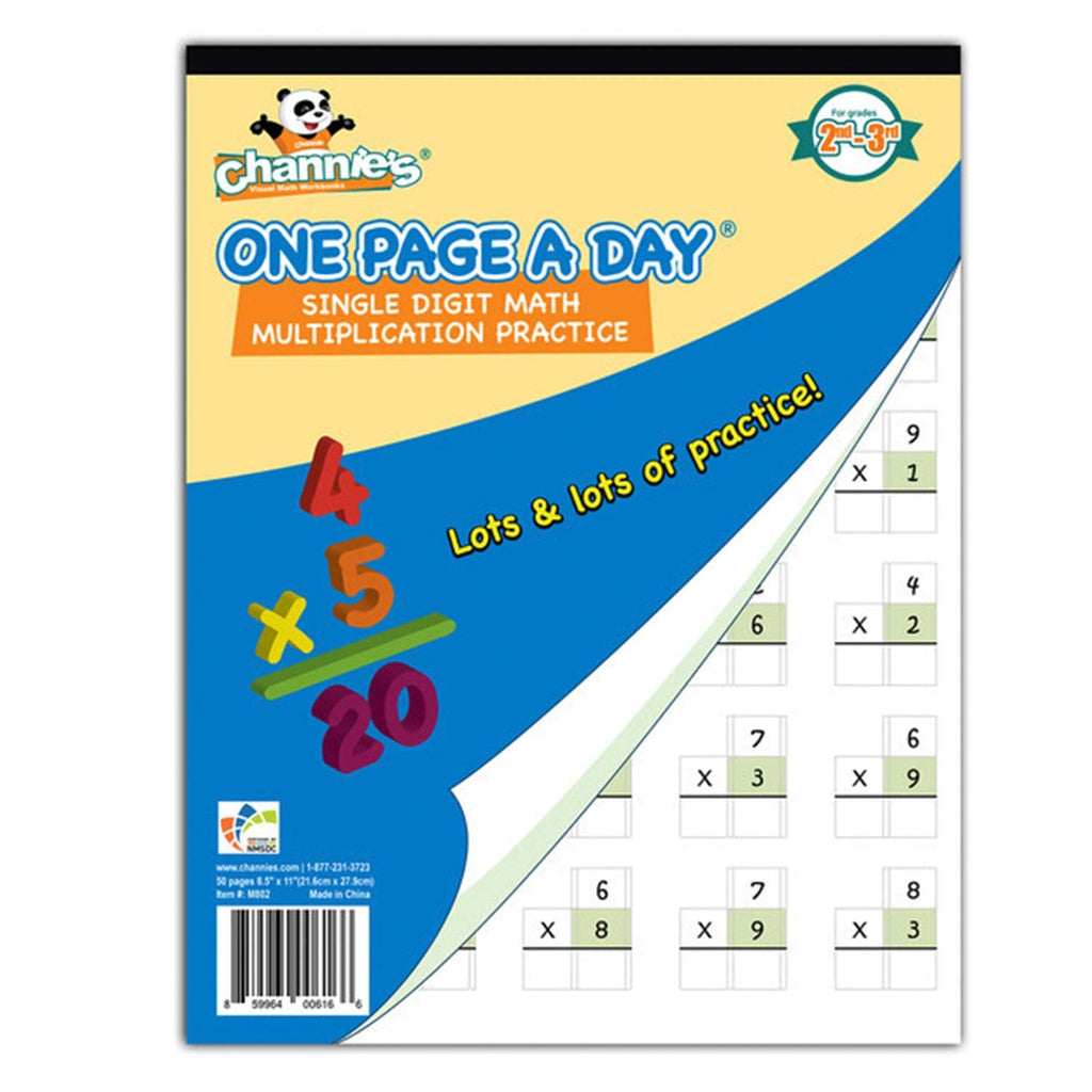 [Australia - AusPower] - Channie's One Page A Day Single Digit (Beginner) Multiplication Practice Workbook for 2nd-3rd Grades 