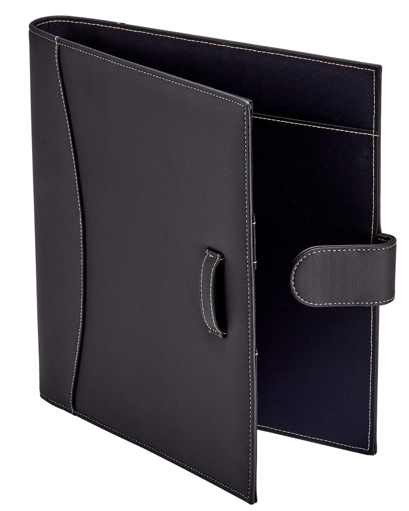 [Australia - AusPower] - Its Academic Faux Leather Binder (92875), Black 11.5" x 12" 