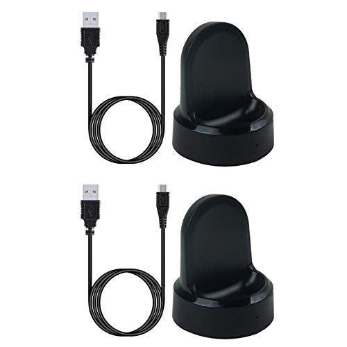 [Australia - AusPower] - Kissmart Compatible with Gear S2 Charger Dock, Replacement Charging Cradle Dock for Samsung Gear S2, Gear S2 Classic Smart Watch (2 Pack) 