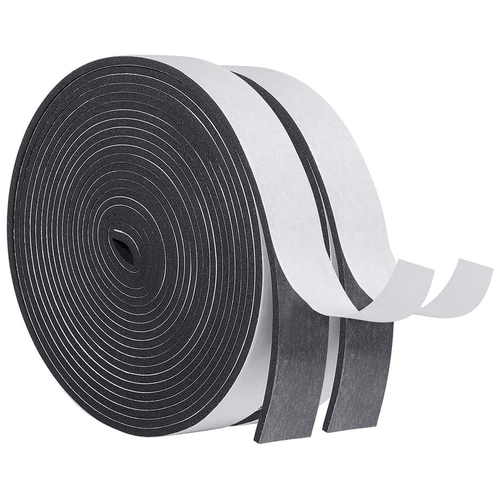 [Australia - AusPower] - MAGZO Weather Stripping 1 inch W X 1/8 inch T, Wide Foam Tape for Air Conditioner Insulation 33 Feet (16.5ft x 2 Rolls) 1in * 1/8in * 33FT 
