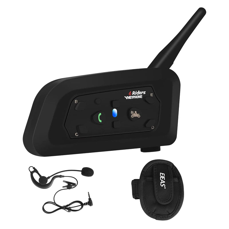 [Australia - AusPower] - EJEAS Professional Football Referee V6C Intercom 850mAh Motorcycle Snowmobile Full Duplex 1200M Wireless BT Intercom Interphone Earpiece with Referees Headset and Armband V6C-1PC 