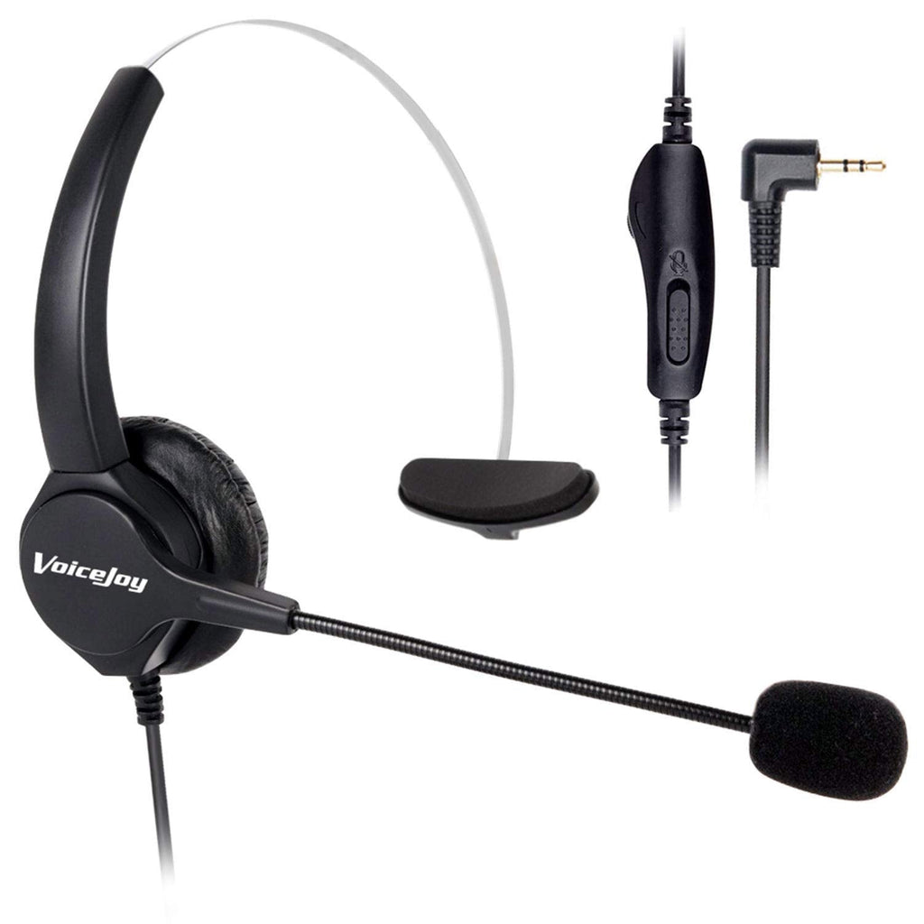 [Australia - AusPower] - VoiceJoy Headset Headphones with Volume+Mute Control+Standard 2.5mm Plug Jack for Cisco SPA Series Spa303 Spa504g and Other, Polycom Soundpoint IP 320 330, Grandstream, Linksys,Cortelco 