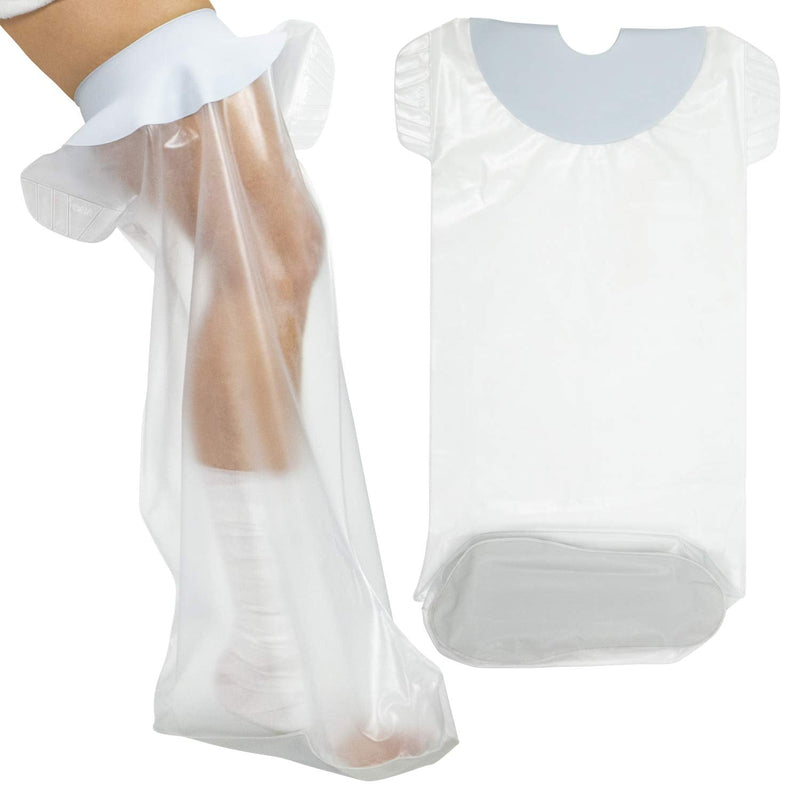 [Australia - AusPower] - Vive Waterproof Cast Cover For Leg - Shower Cast Cover Leg, Anti-Slip, Sealed, Watertight Cast Cover - Broken Foot, Ankle, Knee, Toe, Adult, Reusable - Cast And Bandage Protector, Submersible Seal 