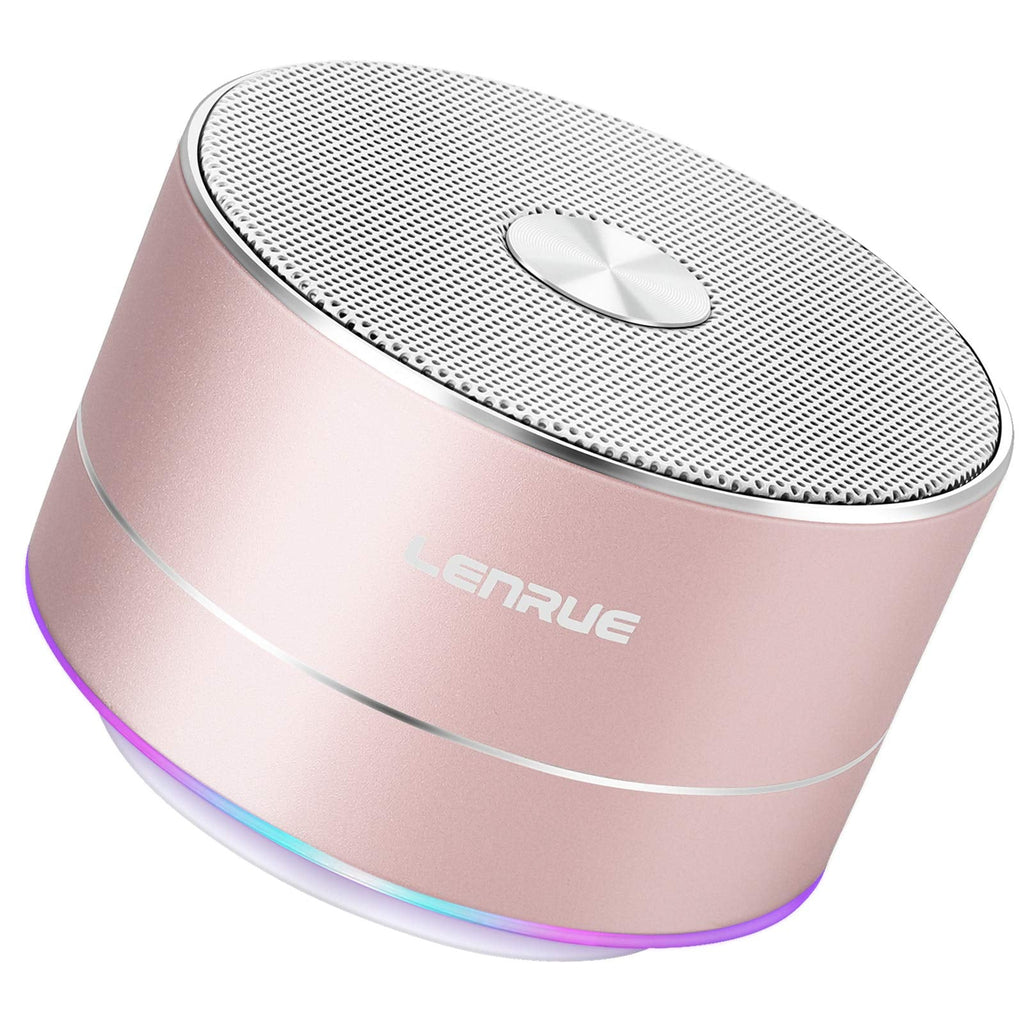 [Australia - AusPower] - A2 LENRUE Portable Wireless Bluetooth Speaker with Built-in-Mic,Handsfree Call,AUX Line,TF Card,HD Sound and Bass for iPhone Ipad Android Smartphone and More(Rose Gold) Rose Gold 