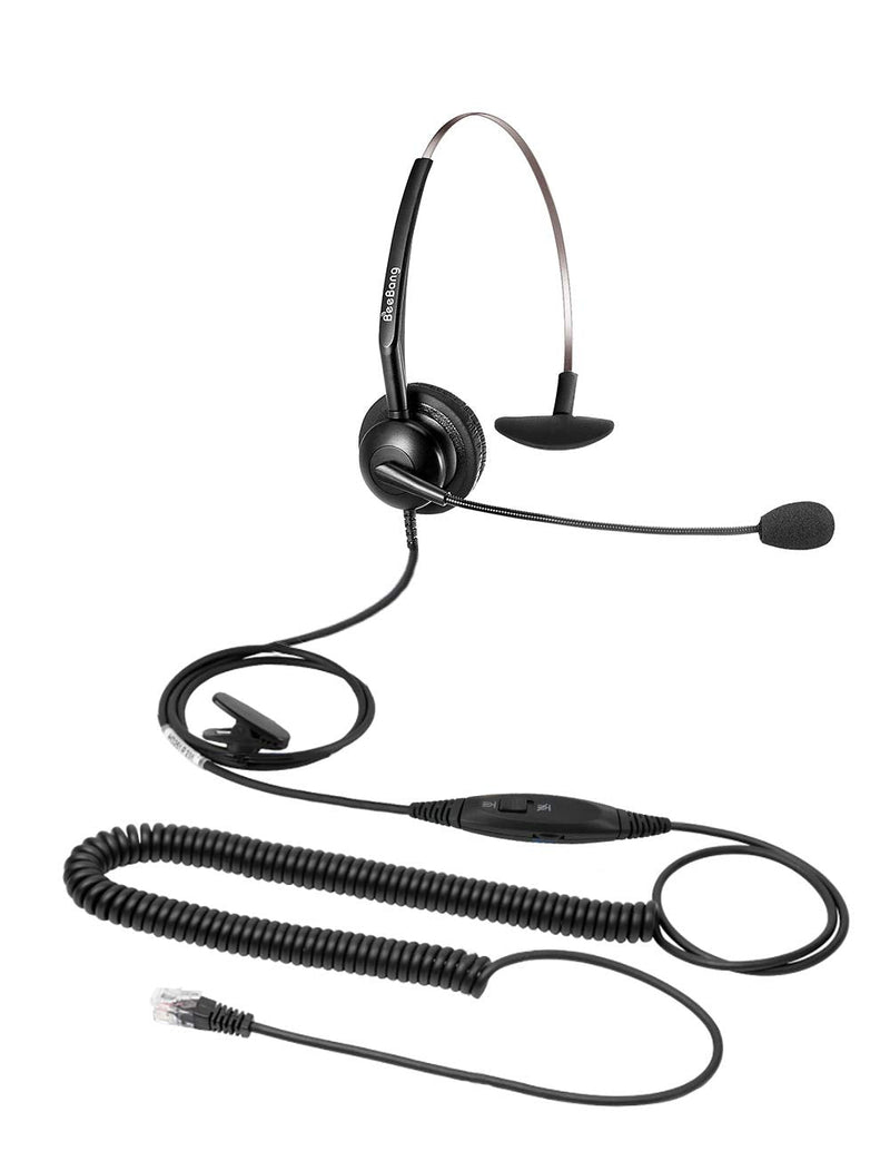 [Australia - AusPower] - Telephone Headset with Mic Mute & Volume Control for Cisco Phone, Call Center Headphone RJ9 Jack with Noise Cancelling Microphone for 6941 7841 7941 7942 7945 7960 7961 7962 7965 8845 8945 Monaural B308C 