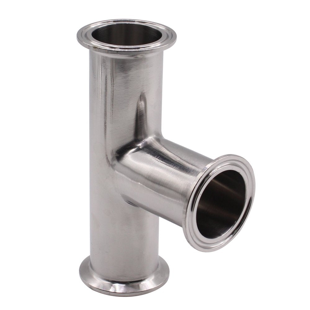 [Australia - AusPower] - DERNORD Clamp Tee 3 Way Stainless Steel 304 Sanitary Fitting Fits 1.5" Tri-clamp, 38mm Pipe OD Pipe OD 38mm 