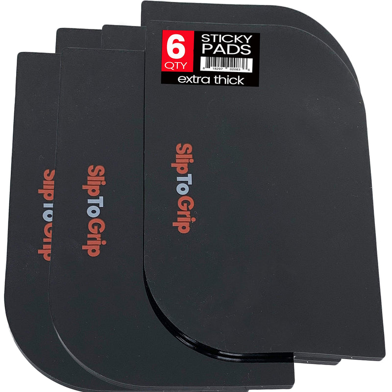 [Australia - AusPower] - SlipToGrip Premium Cell Pads 6 Pack. Sticky Anti-Slip Gel Pads - Holds Cell Phones, Sunglasses, Coins. Made for Vehicles Such as Cars, Boats, Golf Carts and Others! Pack of 6 6 Pcs Dark Black 