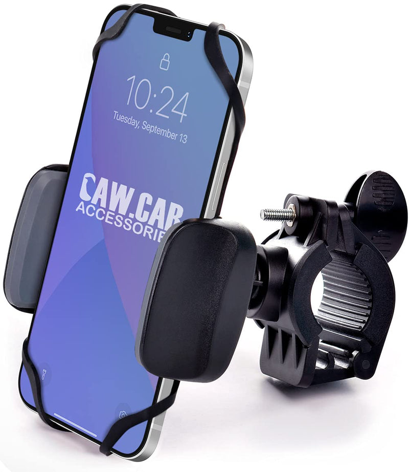 [Australia - AusPower] - The Only Metal Bike & Motorcycle Phone Mount - for Any Smartphone (iPhone 12, Galaxy S21). Unbreakable Handlebar Cell Phone Holder for Bike & Bicycle 