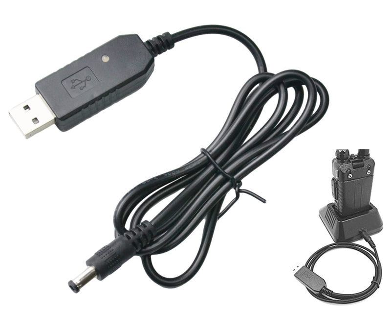 [Australia - AusPower] - Mengshen Baofeng Charger Cable USB for Baofeng UV-5R UV-5RA UV-5RE UV-6R UV-82 BF-F8HP UV-82HP UV-5X3 Walkie Talkie Radio MS-CB01 