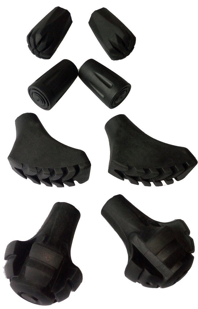 [Australia - AusPower] - A ALAFEN Replacement Rubber Tips Set for Trekking Pole Walking Hiking Sticks Tips Protectors A-Mix 