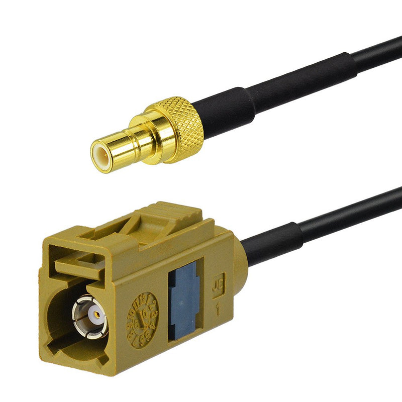 [Australia - AusPower] - Eightwood Fakra Curry Female Code K to SMB Male Antenna Adapter Compatible with XM Sirius Satellite Radio Antenna Stereo Tuner 15cm /6 inches 