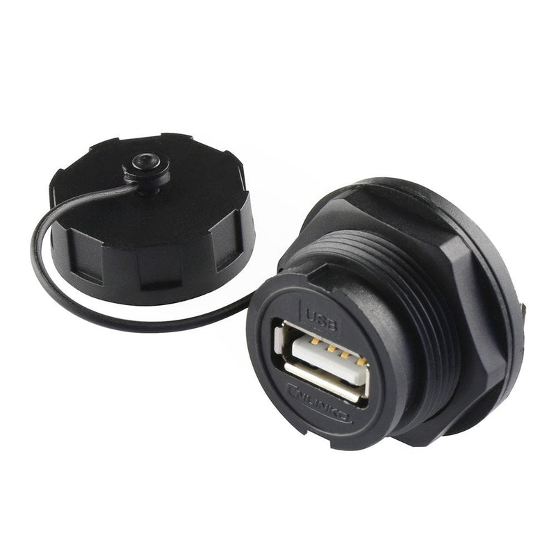 [Australia - AusPower] - USB A Type IP68 Rated Weatherproof Connector - Panel Mount 