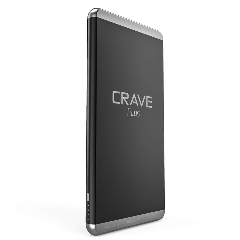 [Australia - AusPower] - Slim Power Bank, Crave Plus Aluminum Portable Charger with 10000 mAh [Quick Charge QC 3.0 USB + Type C] External Battery Pack for iPhone, iPad, Samsung and More. 10000mAh 
