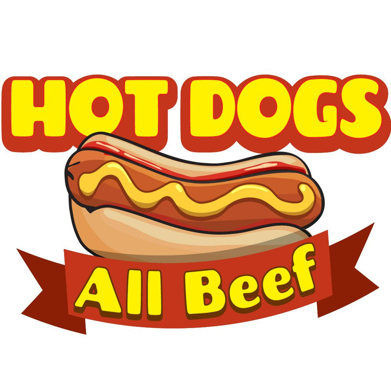 [Australia - AusPower] - HOT Dogs 36" Concession Decal Sign cart Trailer Stand Sticker Equipment 