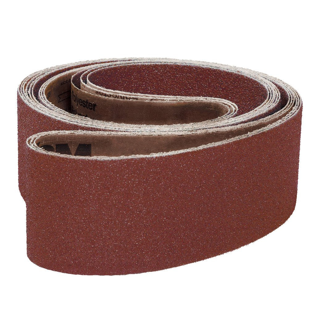 [Australia - AusPower] - VSM Abrasive Belt, 3" Width, 24" Length, Aluminum Oxide, 100 Grit, Cloth Backing, Brown (Pack of 10) 
