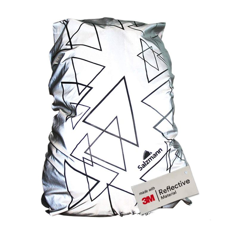 [Australia - AusPower] - Salzmann 3M Reflective Backpack Cover | High Visibility, Waterproof & Weatherproof | Ideal for Cycling, Running, Hiking & More Silver Triangle Standard (up to 36L) 