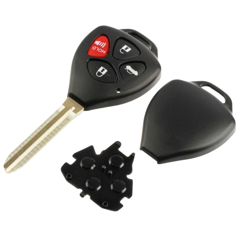 [Australia - AusPower] - Key Fob Keyless Entry Remote Shell Case & Pad fits Toyota 2008-2013 Avalon / 2007-2011 Camry / 2008-2013 Corolla / 2009-2014 Venza (HYQ12BBY, GQ4-29T) t-bby-4b-key-case 