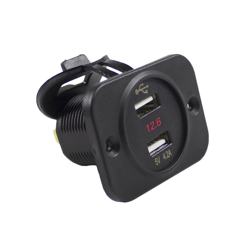 [Australia - AusPower] - WirthCo 20602 Battery Doctor Dual USB Charger with Voltage Meter 