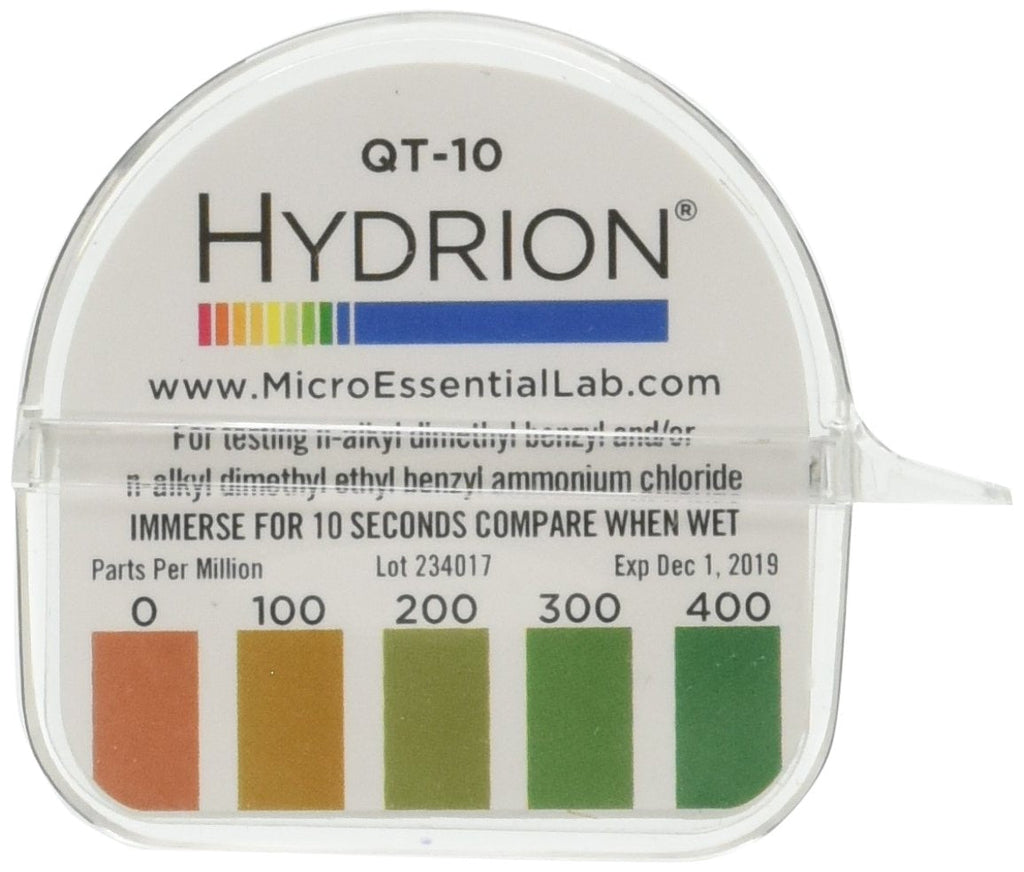 [Australia - AusPower] - Micro Essential Laboratory QT-10 Hydroid Quit Test Paper, 0-400 ppm (Pack of 10) 