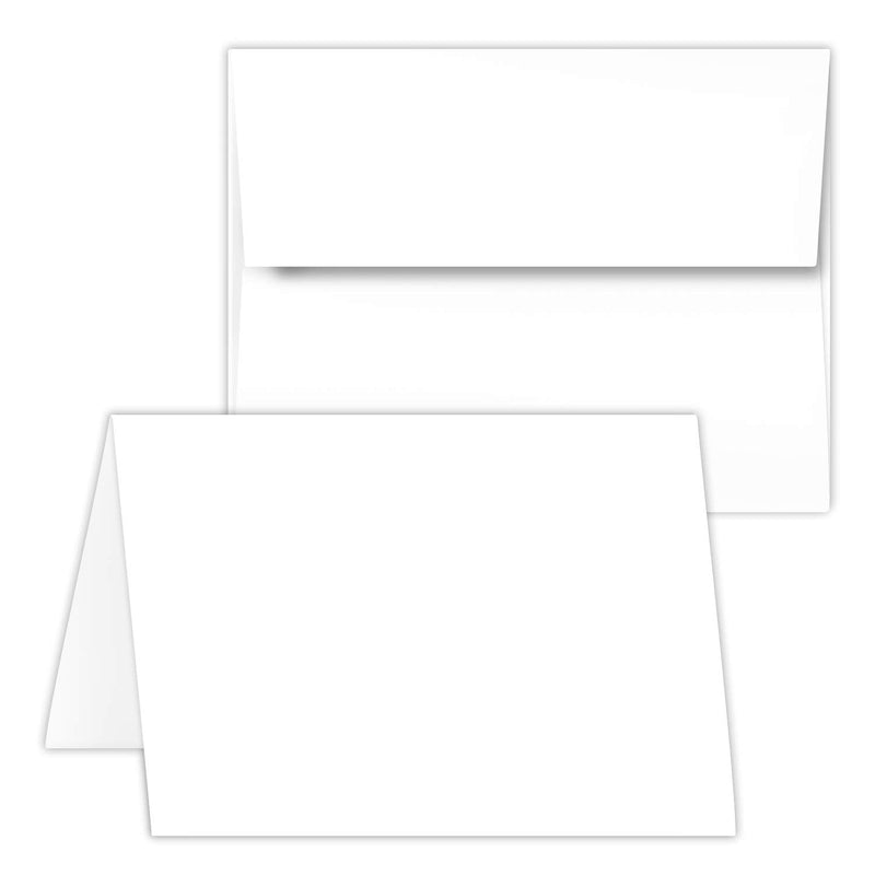 [Australia - AusPower] - Greeting Cards Set - 4.25 x 5.5 Inches Blank White Cardstock & Envelopes Perfect for Business, Invitations, Bridal Shower, Birthday, Gift, Invitation Letter, Weddings & All Occasion - Bulk 50 Set 