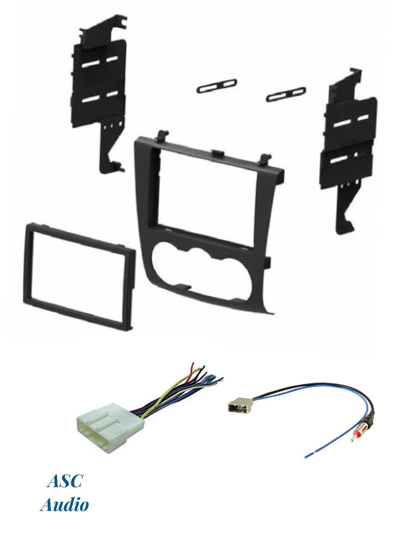 [Australia - AusPower] - ASC Audio Car Stereo Install Dash Kit, Wire Harness and Antenna Adapter for Installing a Double Din Aftermarket Radio for 2007 2008 2009 2010 2011 2012 Nissan Altima w/Manual Climate Knobs Only 
