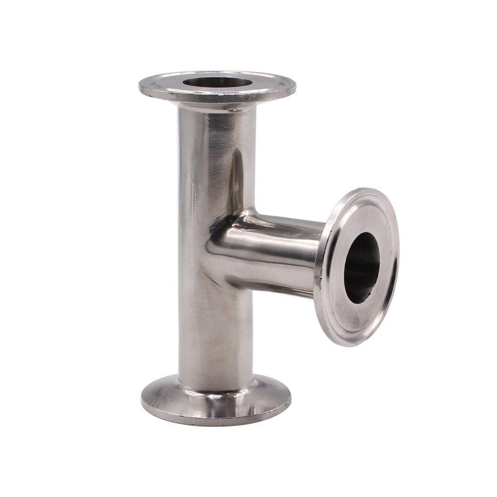 [Australia - AusPower] - DERNORD Clamp Tee 3 Way Stainless Steel 304 Sanitary Fitting Fits 1.5" Tri-clamp, 25mm Pipe OD Pipe OD 25mm 