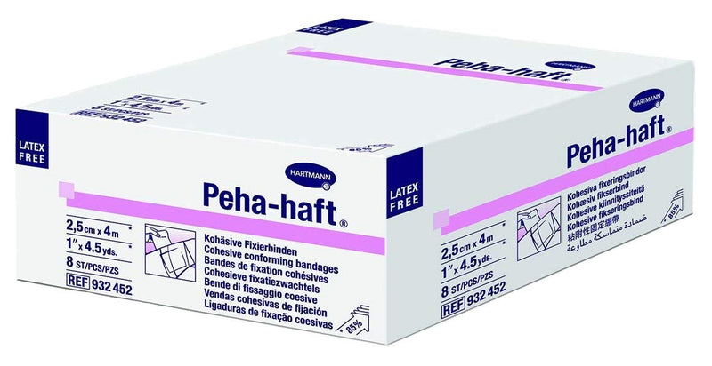 [Australia - AusPower] - Hartmann 932452 PEHA-Haft Cohesive Conforming Gauze Bandage, 13.5' Length, 1" Width (Pack of 8) 