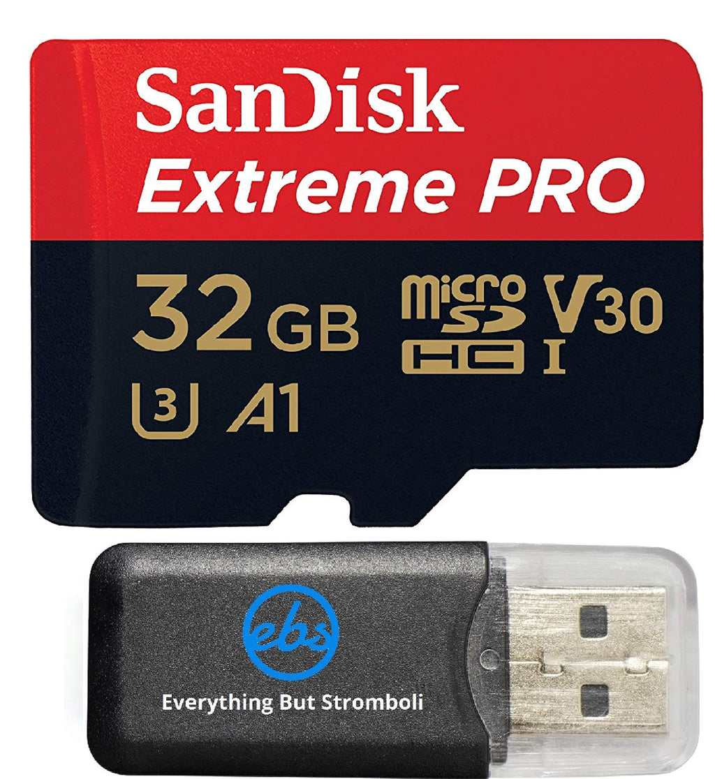 [Australia - AusPower] - 32GB Sandisk Extreme Pro 4K Memory Card works with Gopro Hero 6, Fusion, Hero 5, Karma Drone, Hero 4, Session, Hero 3, 3+, Hero + Black - UHS-1 V30 32G Micro SDHC w/ Everything But Stromboli Reader 