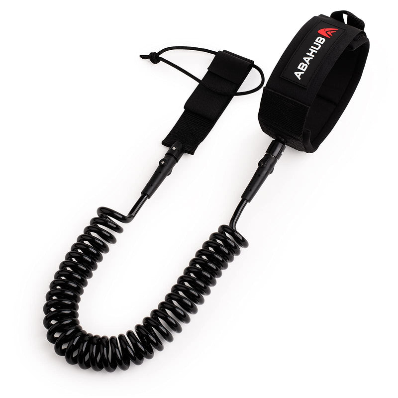[Australia - AusPower] - Abahub Premium Coil SUP Leash, 10 ft Coiled Paddle Board Leashes, 7.2mm Thick Legrope Strap for Longboard Surfboards, Stand-up Paddleboards, iSUP Replacement Leg Rope, 8 Colors 