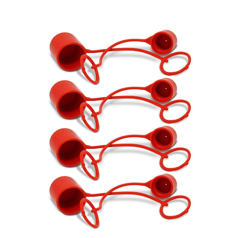 [Australia - AusPower] - Rubber Dust Caps/Plugs for Flat Face Hydraulic Bobcat Skid Steer Quick Couplers (4 Sets) 4 Sets 