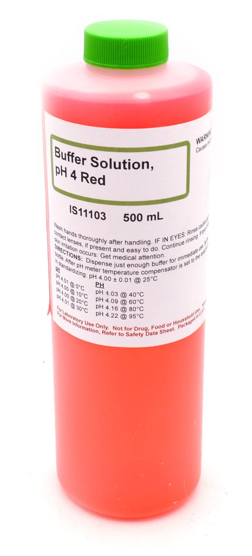 [Australia - AusPower] - 4.00 pH Standard Buffer Solution, Red, 500mL - The Curated Chemical Collection 