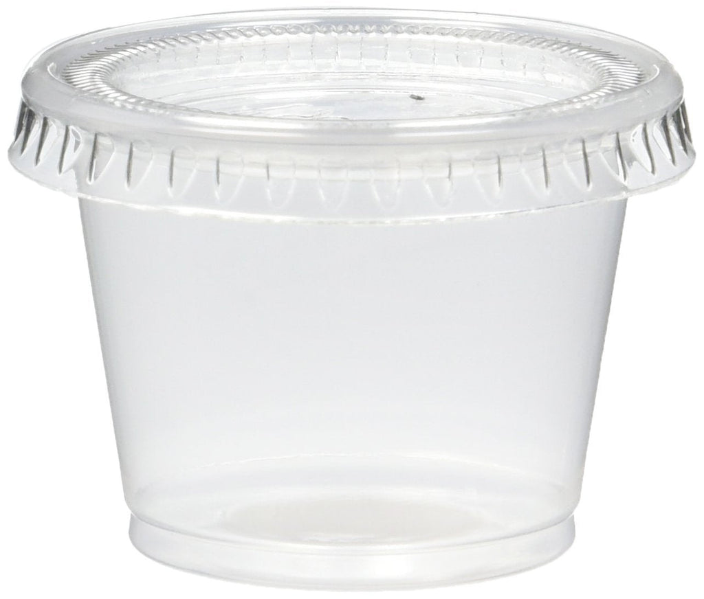 [Australia - AusPower] - Mr. Miracle Jello Shot Souffle Cups and Lids. 1-Ounce. Translucent. Pack of 250 Sets 1 Ounce 250 Pack 