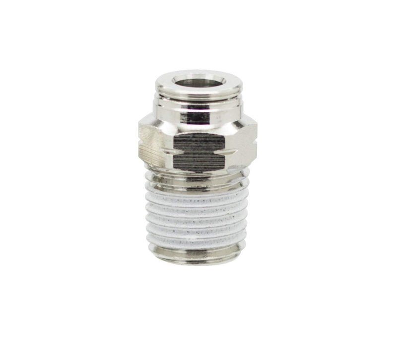 [Australia - AusPower] - PneumaticPlus PN11-1/4-1/8 Push to Connect Metal Air Fitting, Male Straight - 1/4" Tube OD x 1/8" NPT Thread (Pack of 5) 