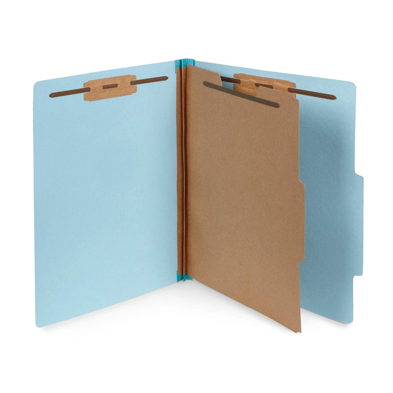 [Australia - AusPower] - 10 Blue Classification Folders - 1 Divider - 2 Inch Tyvek Expansions - Durable 2 Prongs Designed to Organize Standard Medical Files, Law Client Files, Office Reports - Letter Size, Blue, 10 Pack 
