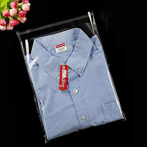 [Australia - AusPower] - J-Beauty 9 x 13 Inch Clear Apparel Bags Self Seal Flap for T-Shirt,Clothes,Party Wedding Gift Bags (500 Pcs)… (200Pcs) 200Pcs 
