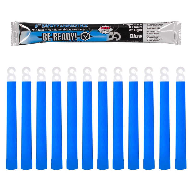 [Australia - AusPower] - Be Ready Blue Glow Sticks - Industrial Grade 8+ Hours Illumination Emergency Safety Chemical Light Glow Sticks 