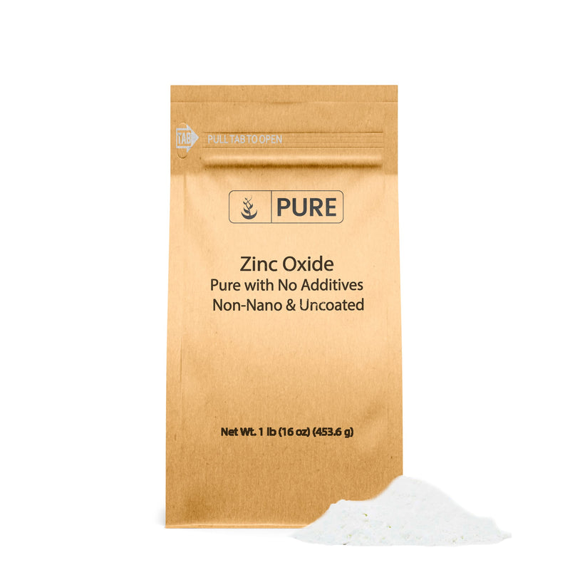 [Australia - AusPower] - Pure Original Ingredients Zinc Oxide (1 lb) Eco-Friendly Packaging, Non-Nano, Uncoated 