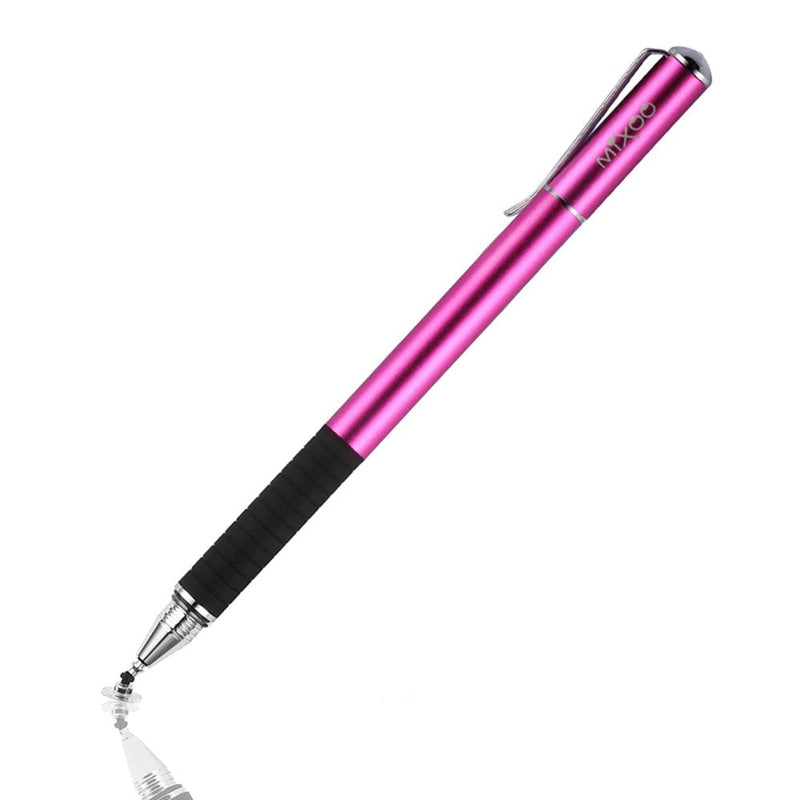 [Australia - AusPower] - Mixoo 2-in-1 Precision Disc & Fiber Stylus with 3 Replaceable Tips for Capacitive Touch Screen Devices (Purple) Purple 