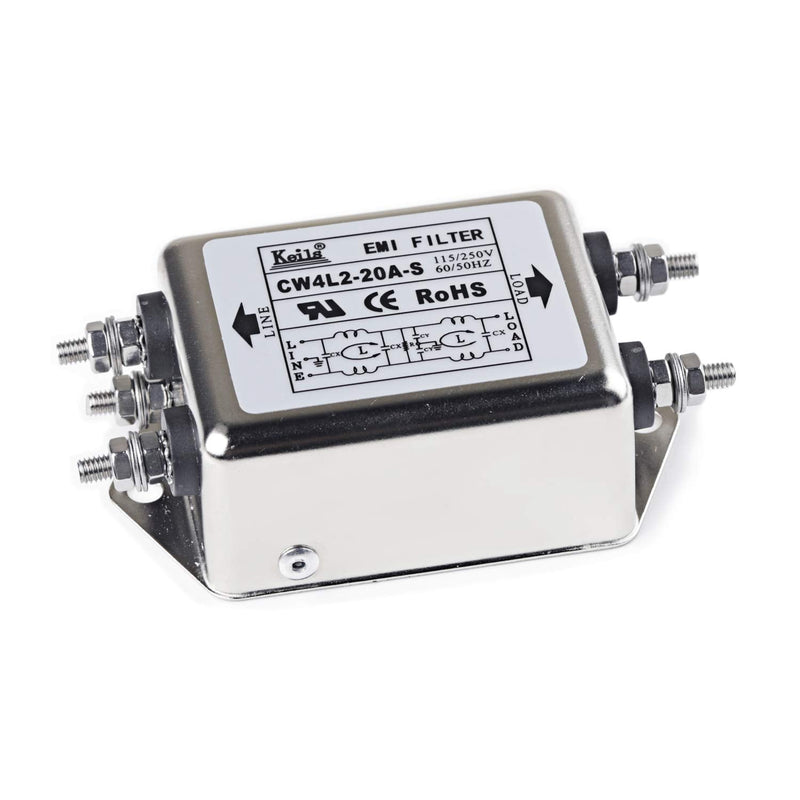 [Australia - AusPower] - Noise Suppressor Power EMI Filter Termianl Single-Phase Line-Conditioner JREle AC 115/250V 20A CW4L2-20A-S 