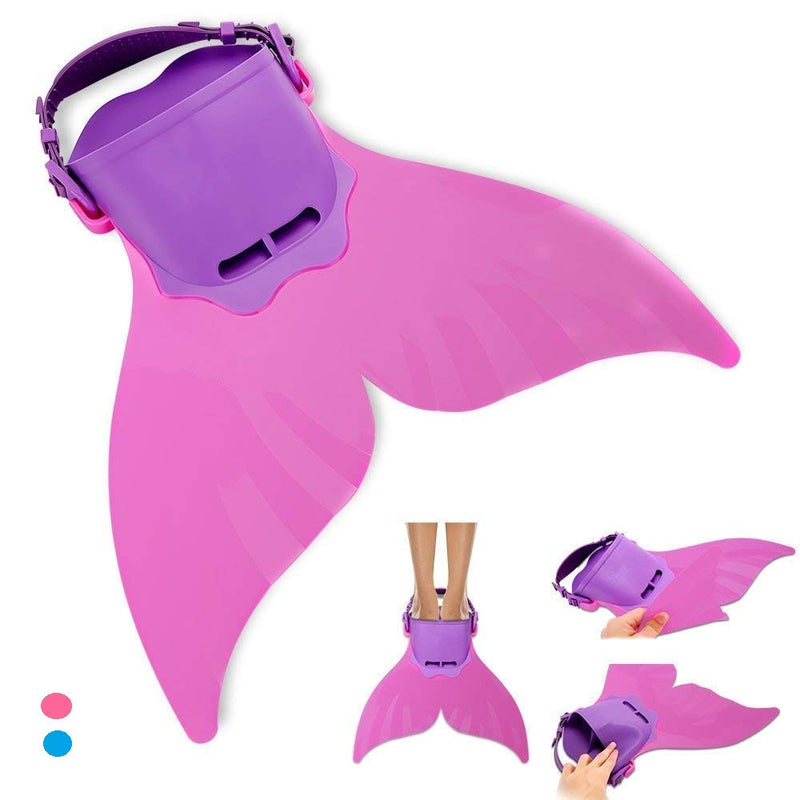 [Australia - AusPower] - Adjustable Mermaid Swim Fin for Swimming Training Girl ,Boys ,Kids ,Children by AIWANK 