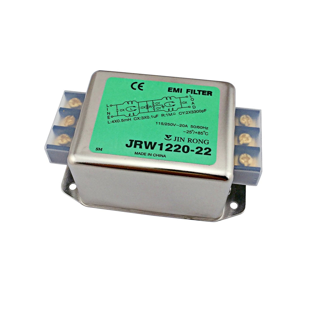 [Australia - AusPower] - Noise Suppressor Power EMI Filter Termianl Single-Phase Line-Conditioner JREle AC 115/250V 20A JRW1220-22 