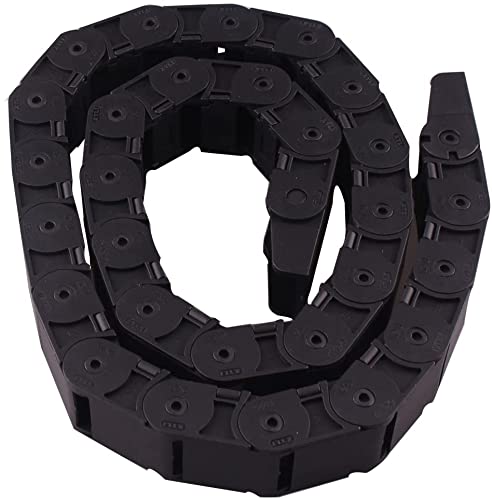 [Australia - AusPower] - HHY 1M Length Black Plastic 18 x 25mm Open One Side Type Cable Drag Chain Wire Carrier for CNC Machine 