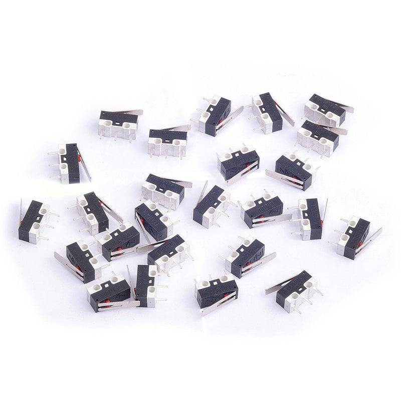 [Australia - AusPower] - Cylewet 25Pcs AC 1A 125V 3Pin SPDT Limit Micro Switch Long Hinge Lever for Arduino (Pack of 25) CYT1073 