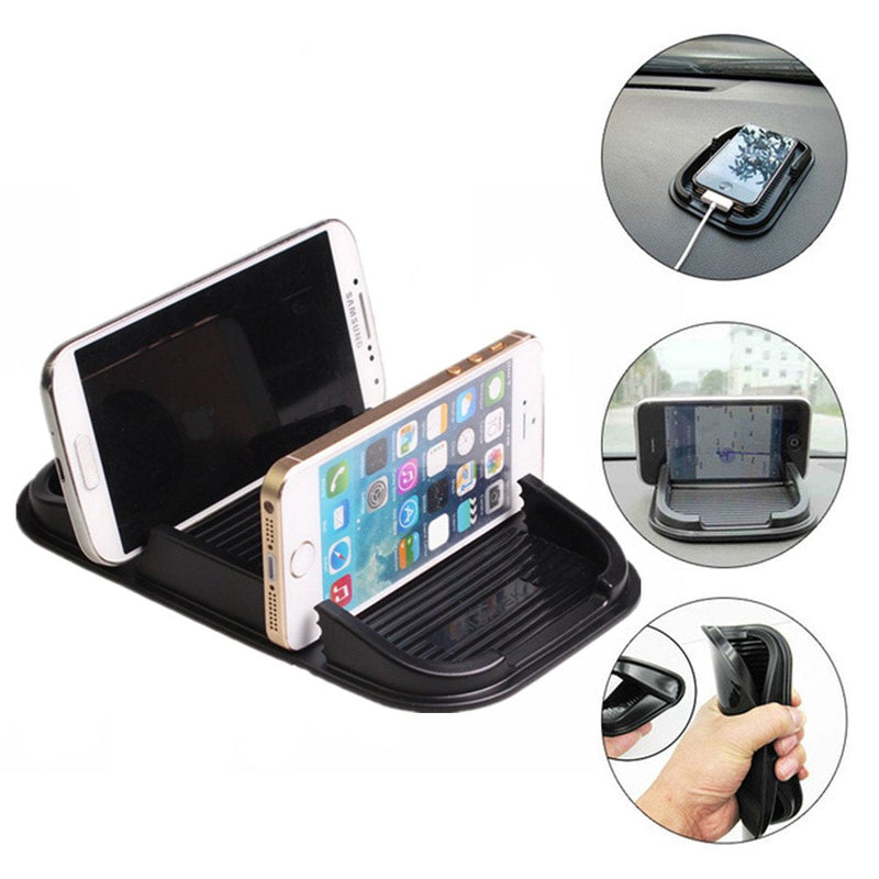 [Australia - AusPower] - Cell Phone Holder for Car, Car Silicone Pad Dash Mat & Cell Phone Mount Holder Cradle Dock For Any Smartphone iPhoneX,XR,XS,11,11 Pro,Xs Max,8,8 Plus,7 Plus,7S,6 Plus,6S,iPad &GPS Table Holder (2PACK) 2PACK 