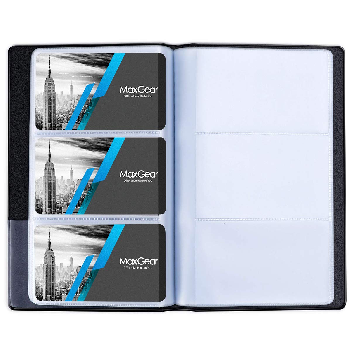 MaxGear Business Card Organizer Business Card Holder Book, Portable Bu–  AusPower Australia