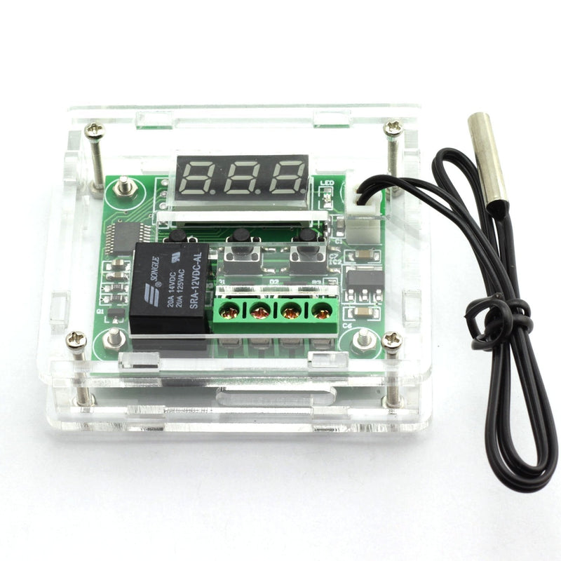 [Australia - AusPower] - E-outstanding Temperature Controller DC 12V Digital Cooling/Heating Temp Thermostat -50-100 Degree Controlled Switch Module W1209 + Acrylic Box 