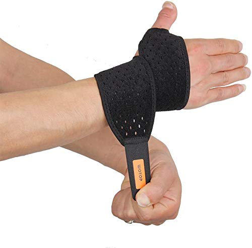 [Australia - AusPower] - WOTOP Wrist Brace Wraps Carpal Tunnel Tendonitis Arthritis Pain Relief, Sports Wrist Support Protector Stabilizer Strap Band Compression Fits Right&Left Hand for Women and Men Pack of 2 1 Pair (Pack of 1) 